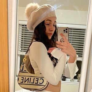 100% cashmere beret